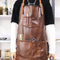 Barbershop Retro Multi Pocket Dyeing and Cutting Hair Leather Denim Apron Salon