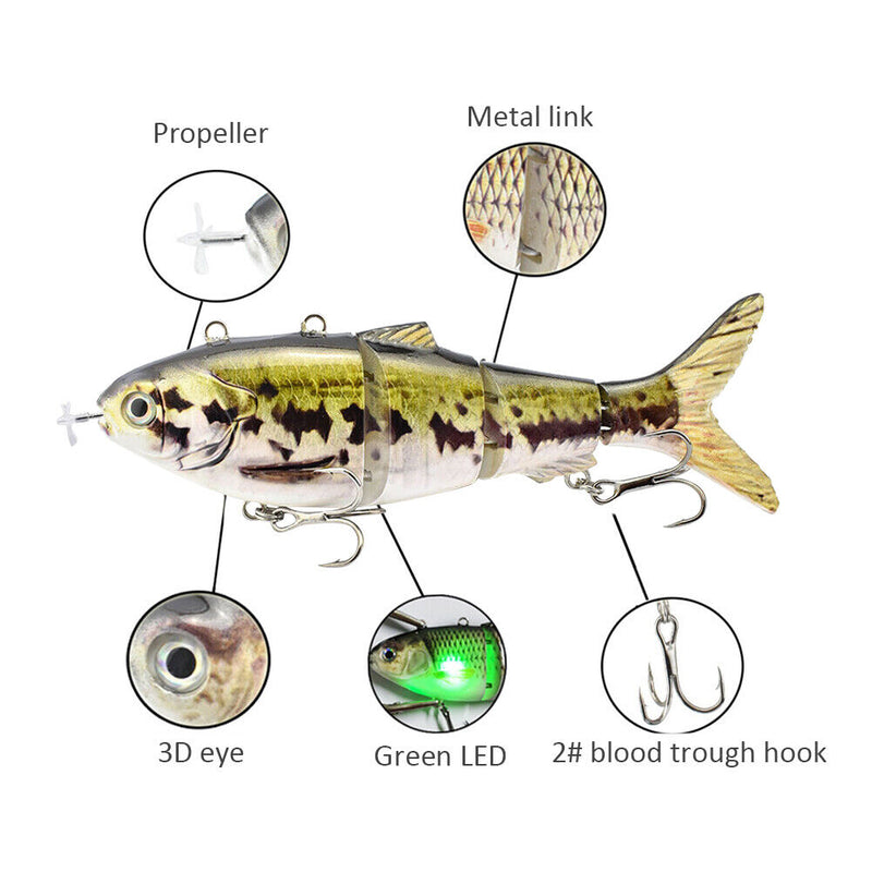 Rechargeable Robotic Swimming Fishing Lure Electric Wobbler Bait (BL-H1) Newly