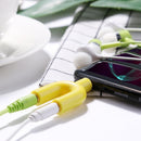3.5mm Extension Earphone Audio Splitter 1 Male to 2 Female Adapter (Yellow)