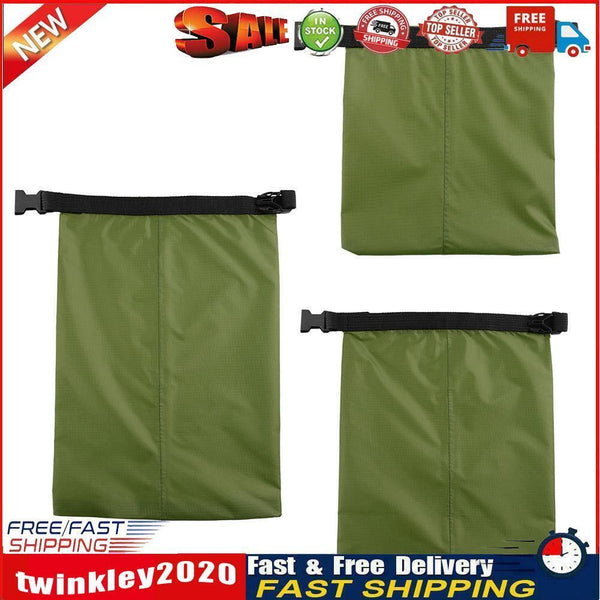 3pcs Coated Silicone Fabric Pressure Waterproof Dry Bag Pouch(Army Green) Newly