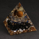 Ogan Pyramid Handmade Crushed Stone Crystal Energy Pyramid Jewelry (D)