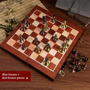 International Chess Set, Standard Chess Board Metal Pieces Kit for Kids Adu