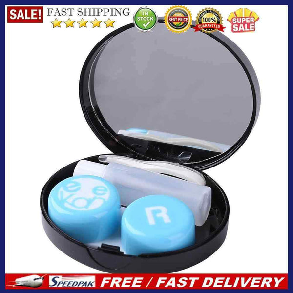 Portable Fashion Travel Square Contact Lens Case Set Glasses Wearing Tools