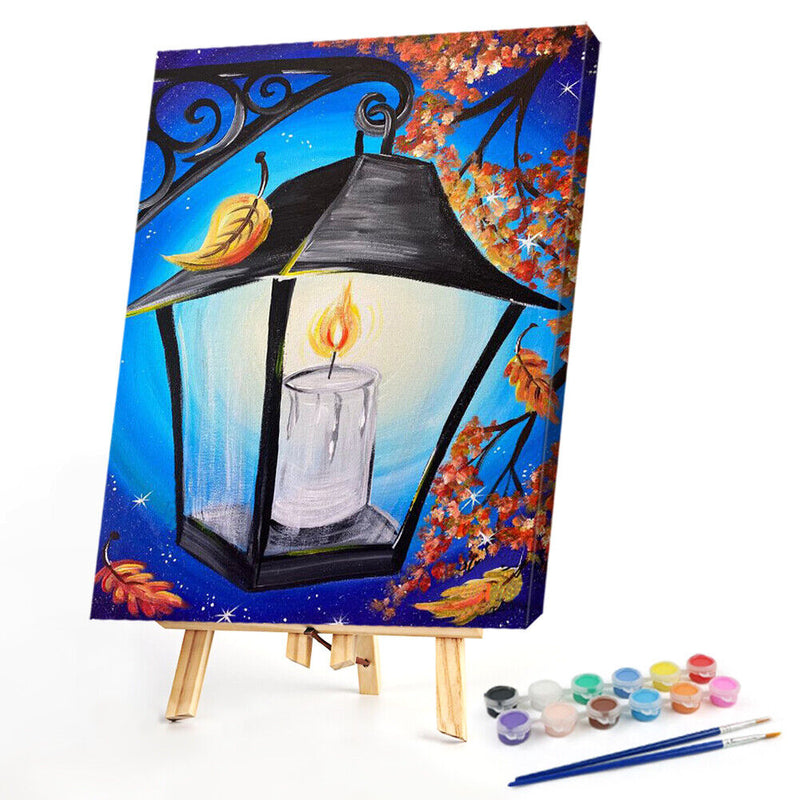 Light in Wind Oil Paint By Numbers Kits Canvas Drawing DIY Coloring Picture