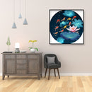 Part Embroidery Stamped Cross Stitch DIY lotus pool Cotton Thread 11CT