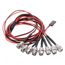 8pcs 70cm 5mm 8 LED Lamp Kits for 1/12 1/18 1/10 1/8 Axial Scx10 Traxxas RC