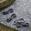 Light Key Chain Ring Key Fob with Mini Spring and EDCGEAR Buckle Clip Black