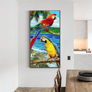 Paint By Numbers Kit DIY Parrot on Branch Colouring Oil Art Picture Craft