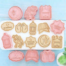 8Pcs Biscuit Mold Ramadan DIY Cake Baking Tools Cookie Cutters K8N8