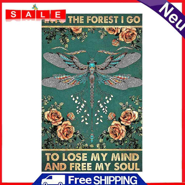 Full Cross Stitch Handcraft 11CT Stamped Dragonfly Needlework DIY Home Ornament