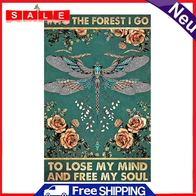 Full Cross Stitch Handcraft 11CT Stamped Dragonfly Needlework DIY Home Ornament