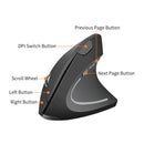 Wireless Vertical Gaming Mouse 4 Gears 1600 DPI Optical Mice for Desktop Laptop