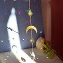 Hanging Moon Sun Heart Ball Light Catcher Crystal Outdoor Wind Chime (63) Newly