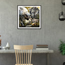 5D DIY Full Drill Diamond Painting Cross Stitch Embroidery (White Wolf)