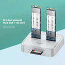 MAIWO K3016SD M.2 SSD Dock Dual Bay SATA/NVMe SD Card Reader Station (EU)