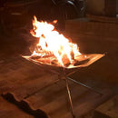 Outdoor Camp Stainless Steel Wood Stove Fire Rack Foldable Disassembling Fire Pit