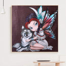 5D Diamond Painting Elf Girl Partial Special Shape Drill DIY Crafts (YX003)