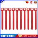 10pcs Durable Self Adhesive Cable Fastener Tape Wire Loops Strap (Red)