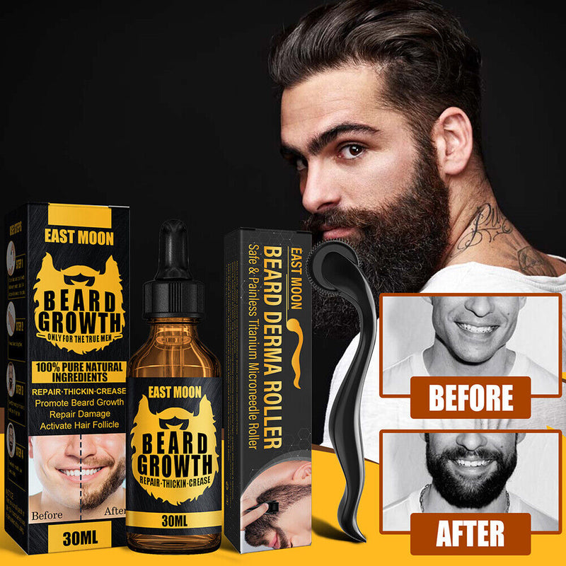 Men Beard Growing Essential Oil Promote Facial Blood Circulation Anti Hair