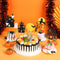 Witch Pattern Cupcake Decor Halloween Style Baking Decoration Cake Topper Set