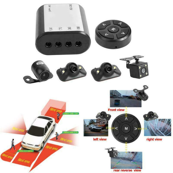 360 Degree Bird View System 4 Camera Panoramic Smart Car Parking Cam System UK