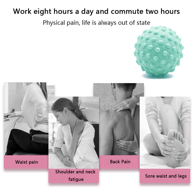 Spiked Massage Ball Trigger Point Sports Fitness Pain Relief Training Grip Ba