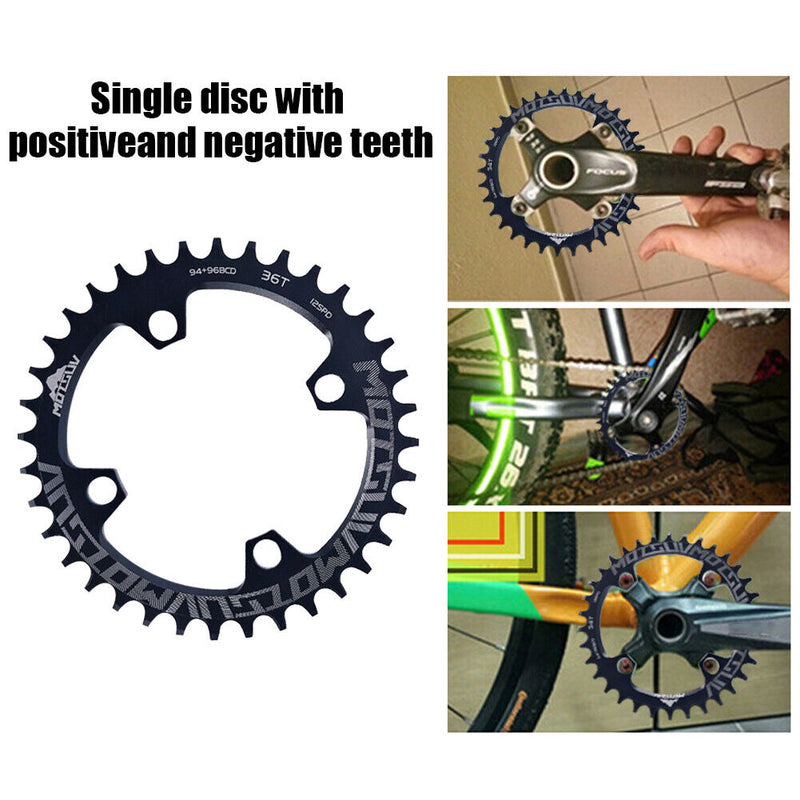 94+96BCD MTB Bicycle Crank Round Chainring Chain Wheel Crankset Plate (36T)