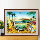 5D DIY Diamond Painting Kits Full Round Drill Beach Car Home Decoration Gifts