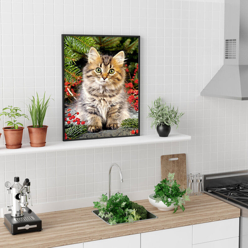 DIY Diamond Paintings Cute Cat Cross Stitch Embroidery Art Bead Picture Kits