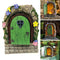 Large Fairy Doors Solar Light LED Elf Pixie Steps Magical Garden Trees Decors