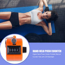 Digital Hand Press Clicker Portable Manual Tally with Backlight (Orange) Newly