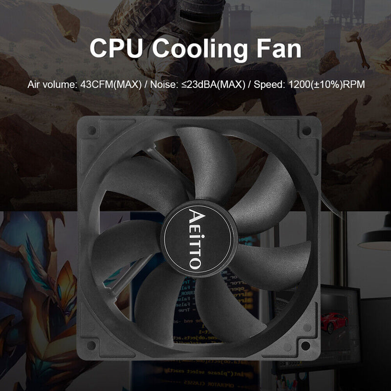 120mm 4 Pin PC Computer Case Cooling CPU Cooler Fan DC 12V Silent Radiator Newly