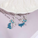 Trendy Women Elegant Gift Jewelry Opal Cat Earrings Hook Ear Stud Drop Dangle
