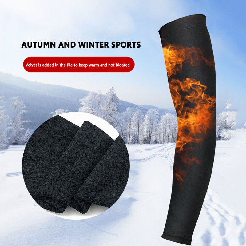 Elastic Fleece Elbow Protective Pad Fitness Skiing Crashproof Warmer Arm Guar