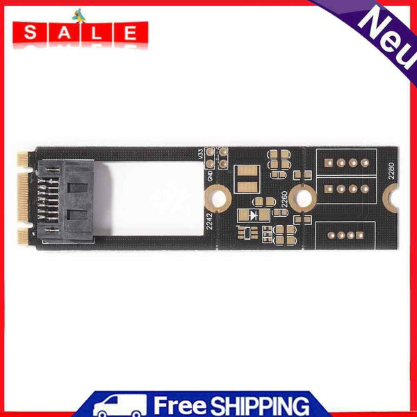 M.2 B-M Key NGFF to SATA3.0 7-Pin Adapter Card for 2242 2260 2280 SDD Connector