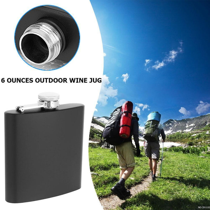 8oz Portable Mini Matte Stainless Steel Hip Flask Flagon Outdoor Drinkware