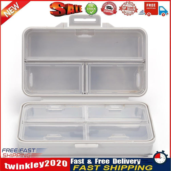 Plastic Nail Art Storage Box Dustproof Desktop Organizer (Grey) Newly