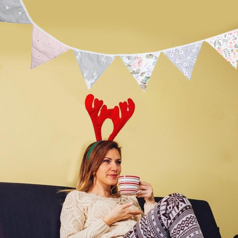 12 Flags Bunting Banners Triangular Flags Pennant Wedding Party Home Decora