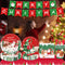 9pcs/set Xmas Party Tableware Waterproof Xmas Paper Cups Plates Festive Supplies