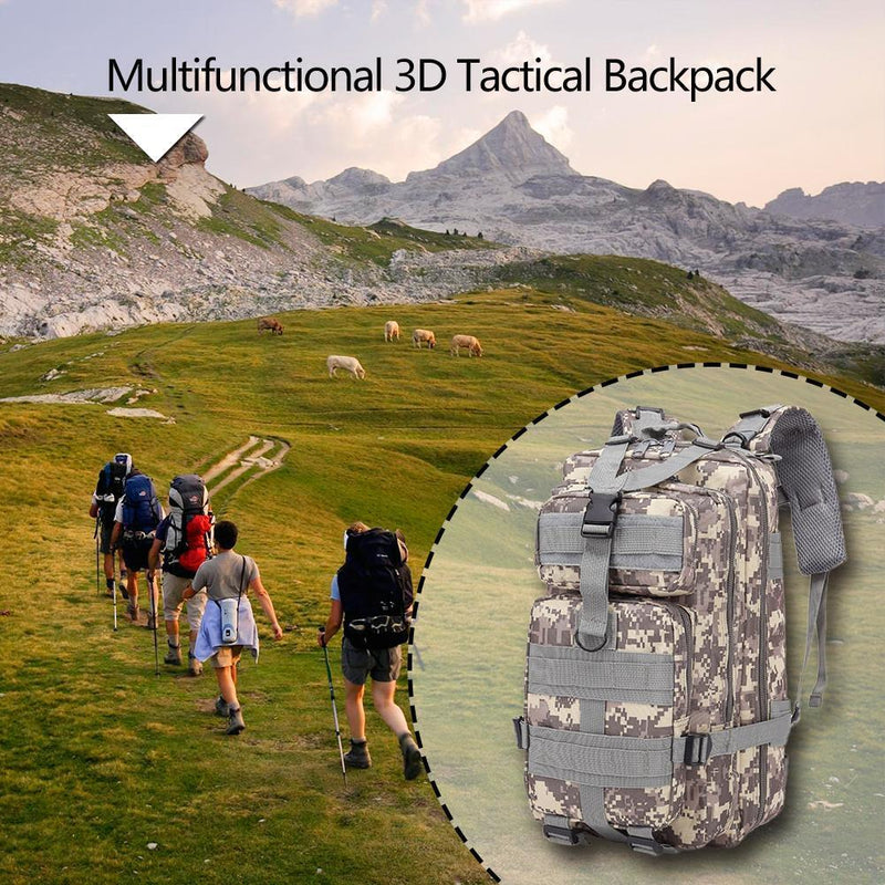 30L Outdoor Sport Waterproof Backpack Large Capacity Storage Rucksack (ACU)