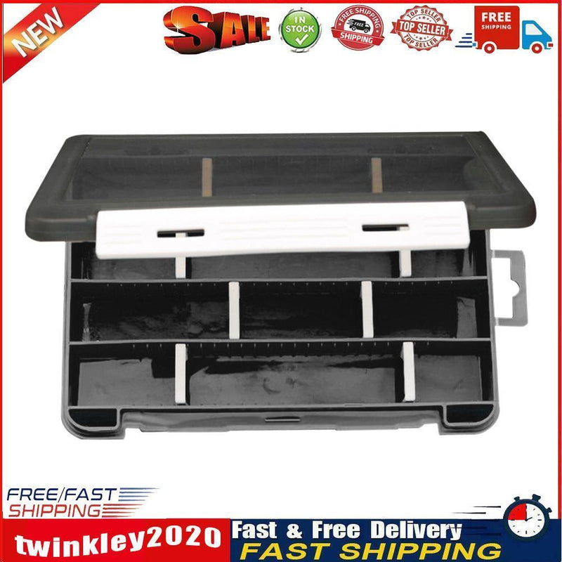 Fishing Tackle Box with Removable Baffle Fishing Hook Storage Case (Black) Newly