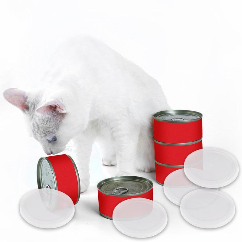 5pcs Round Dog Cat Canned Lid Pet Food Sealing Storage Tin Cap Fresh Cover