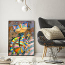 Colored DIY Arts Digital Oil Painting Colorful Cat No Frame Picture By Number