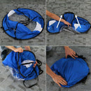 42 Inch Folding Kayak Wind Paddle Sailing Popup Sail w/Clear Window(Blue) Newly