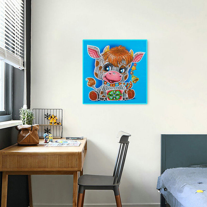 5D DIY Diamond Painting Cow Partial Special Shape Drill Mosaic (UP147) Newly