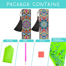 2pcs DIY Diamond Painting Leather Bookmark Mandala Tassel Crafts (FQY041)