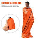 Outdoor Emergency Sleeping Bag Survival Sleep Pouch with Whistle (Orange) Newly