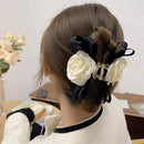 Shark Clip Bow Side Clip Camellia Catch Clip Strongly Fixed Headwear