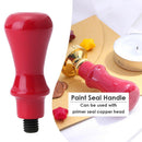 Retro Wax Sealing Stamp Wood Handle Customs Post Stamping Art Decor (Red)