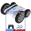 Double Sided RC Stunt Cars 4WD 2.4GHz Off-Road Vehicle w/ 2 Battery (White)